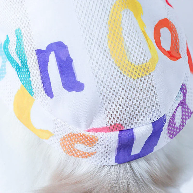 Camiseta de malla para gatos transpirable para verano, control del pelo
