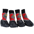 Botas impermeables negras para perros, botines de nieve para mascotas